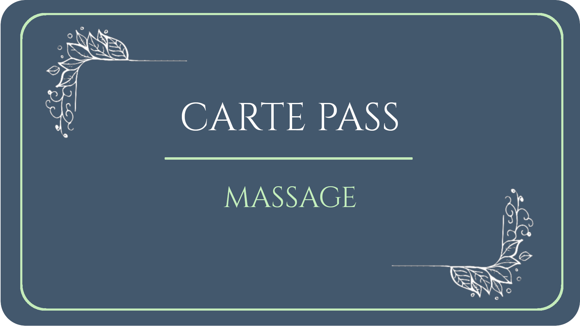 Carte Pass Massage - Remise fixe 12 mois